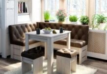 Перетяжка кухонного уголка в домашних условиях